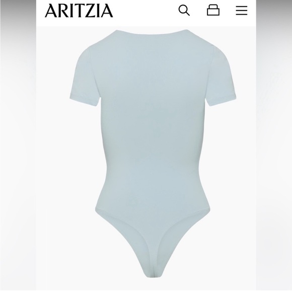 NWT Aritzia Contour Crew Short Sleeved Bodysuit - Picture 3 of 4